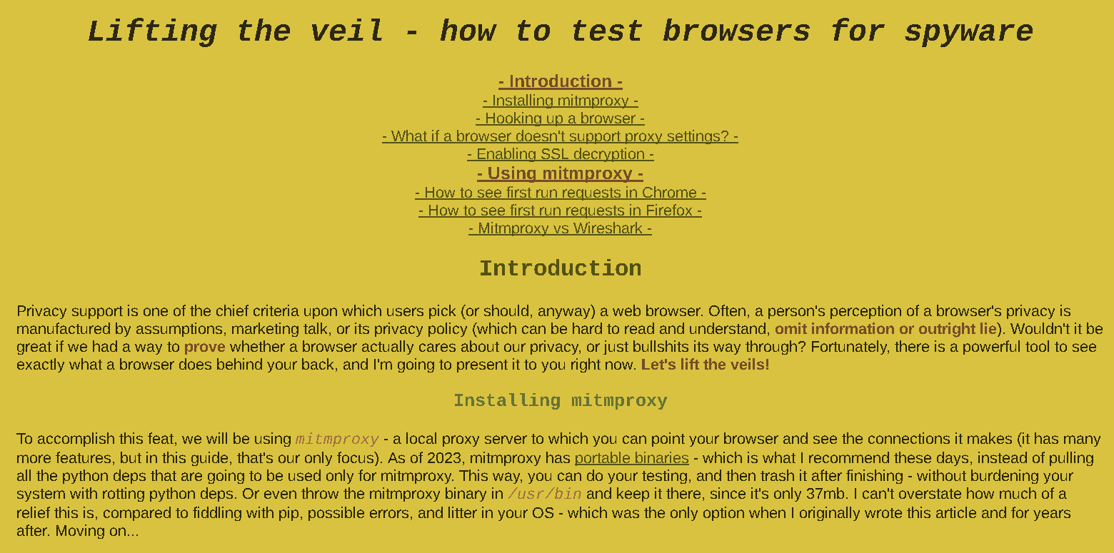 Pineapple theme article screenshot