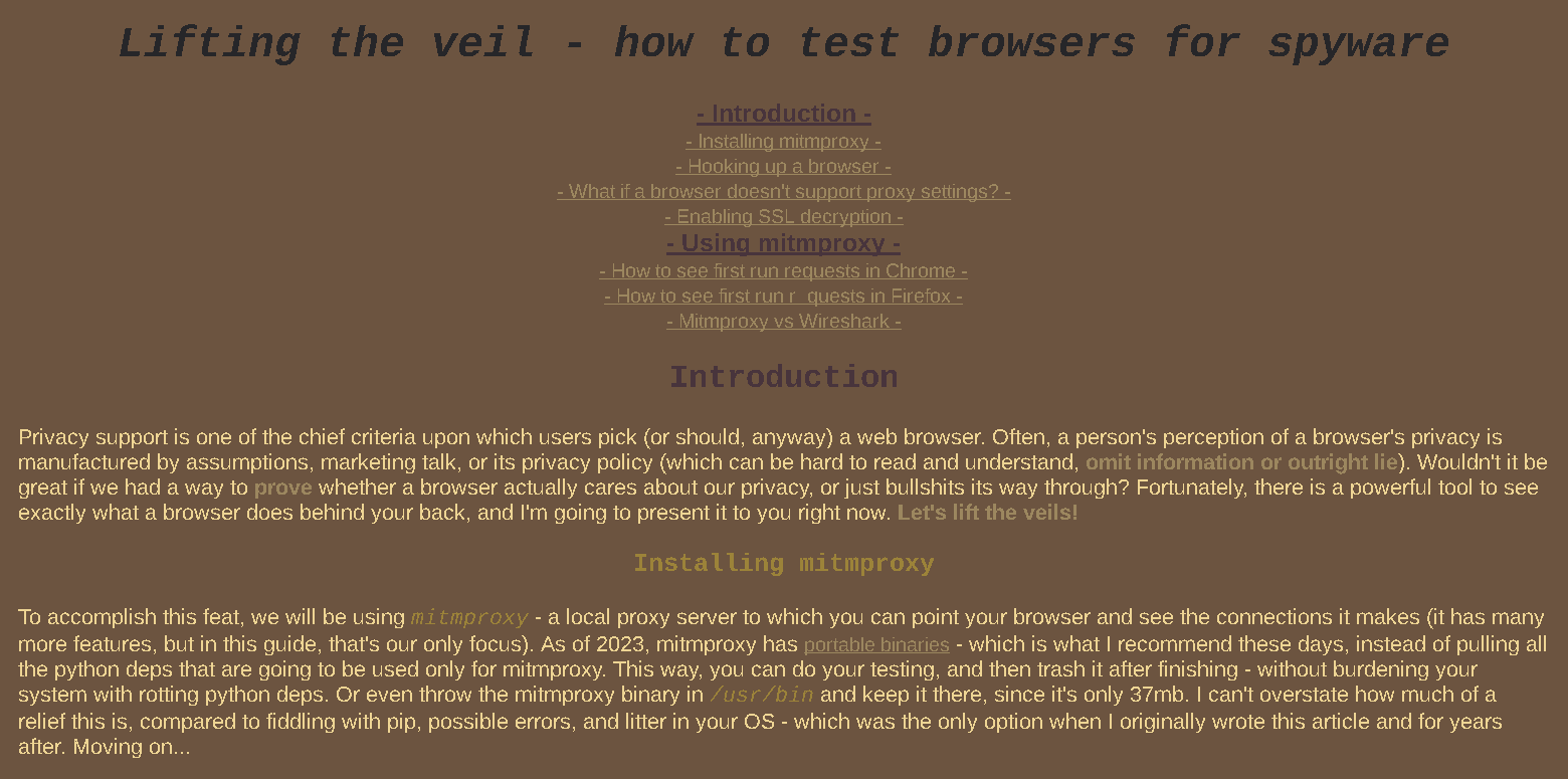 Sand theme article screenshot